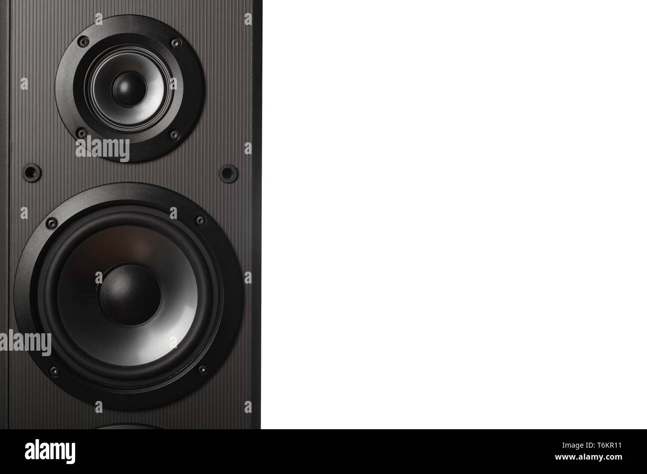 Audio speakers on white background. High quality loudspeakers Stock