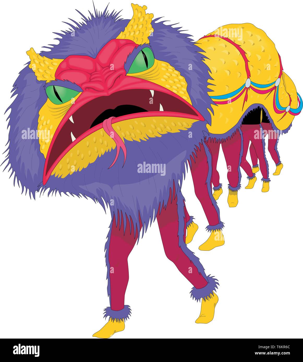 Chinese dragon illustration hi-res stock photography and images - Alamy