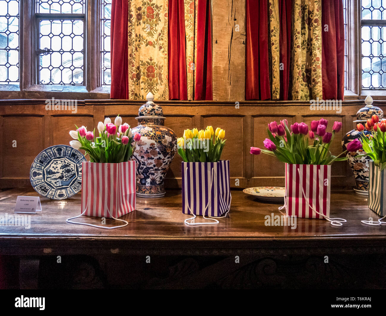The interior of Hever Castle in Kent near Edenbridge, ancestral home of ...