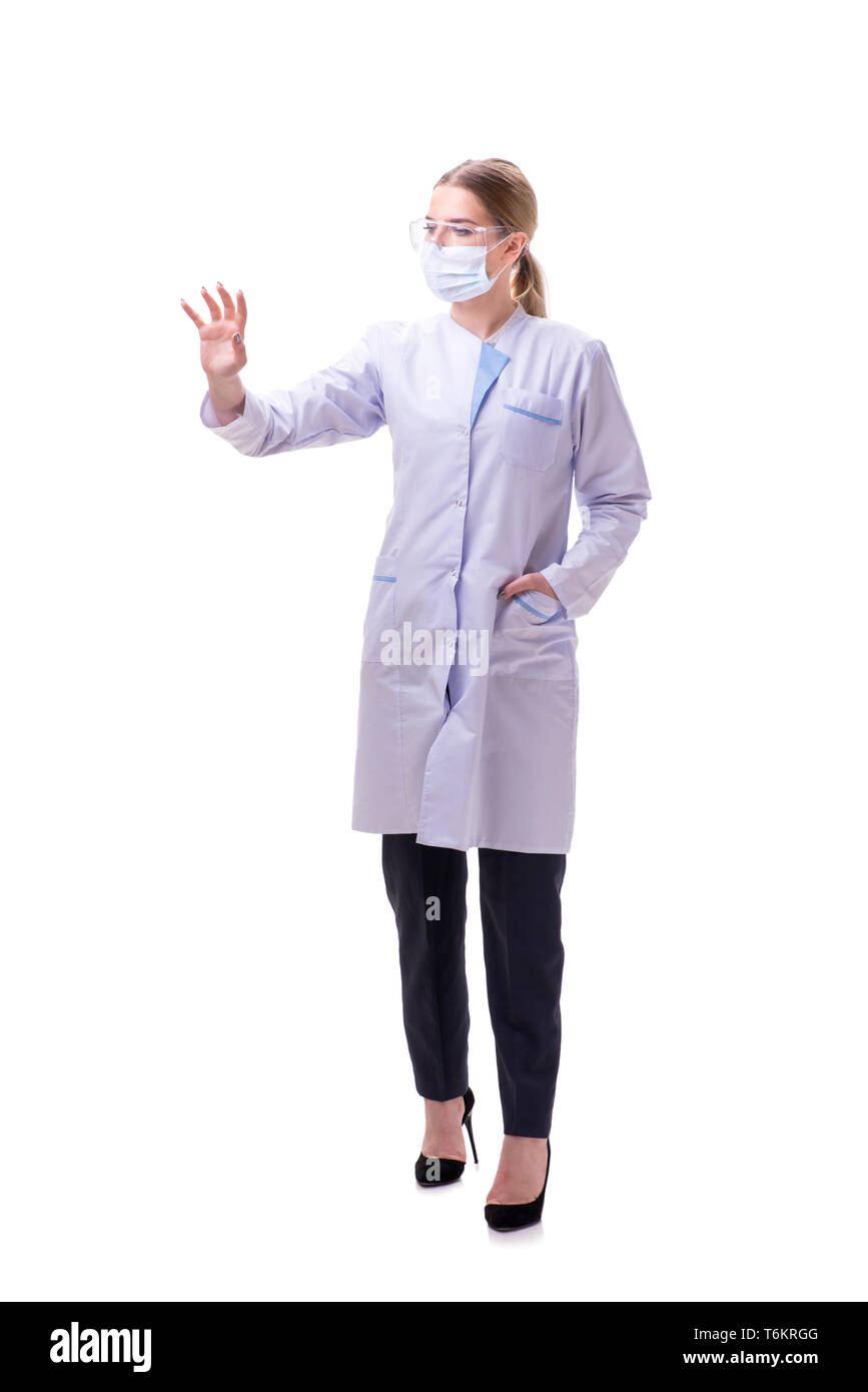 Young woman doctor isolated on white background Stock Photo - Alamy