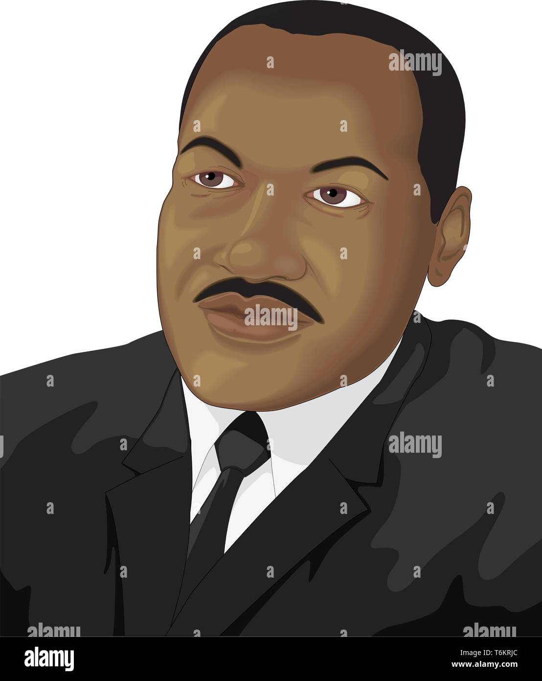 Dr. Martin Luther King Jr. Vector Illustration Stock Vector