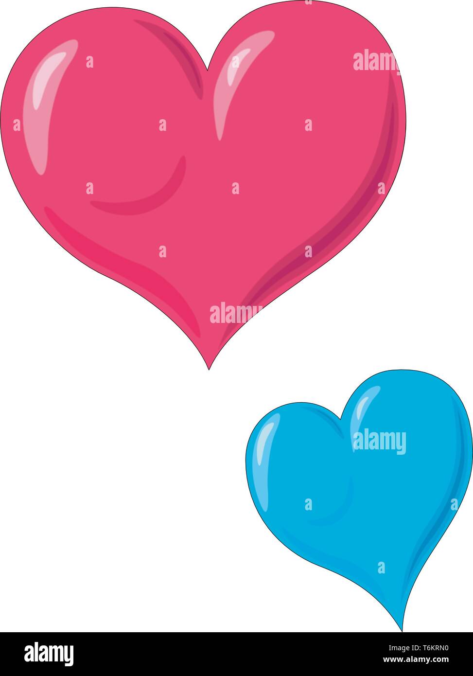 Valentine's Day Hearts Vector Illustration Stock Vector Image & Art - Alamy
