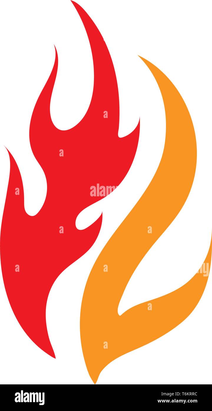 fire flame hot logo vector illustration Stock Vector Image & Art - Alamy