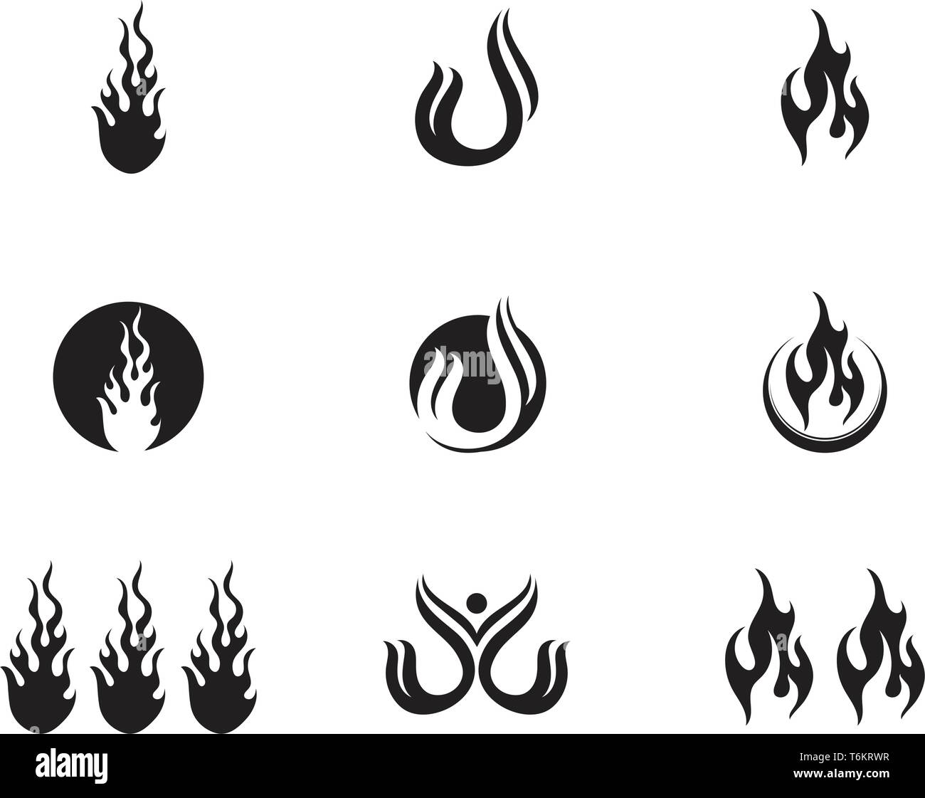 fire flame hot logo vector illustration Stock Vector Image & Art - Alamy