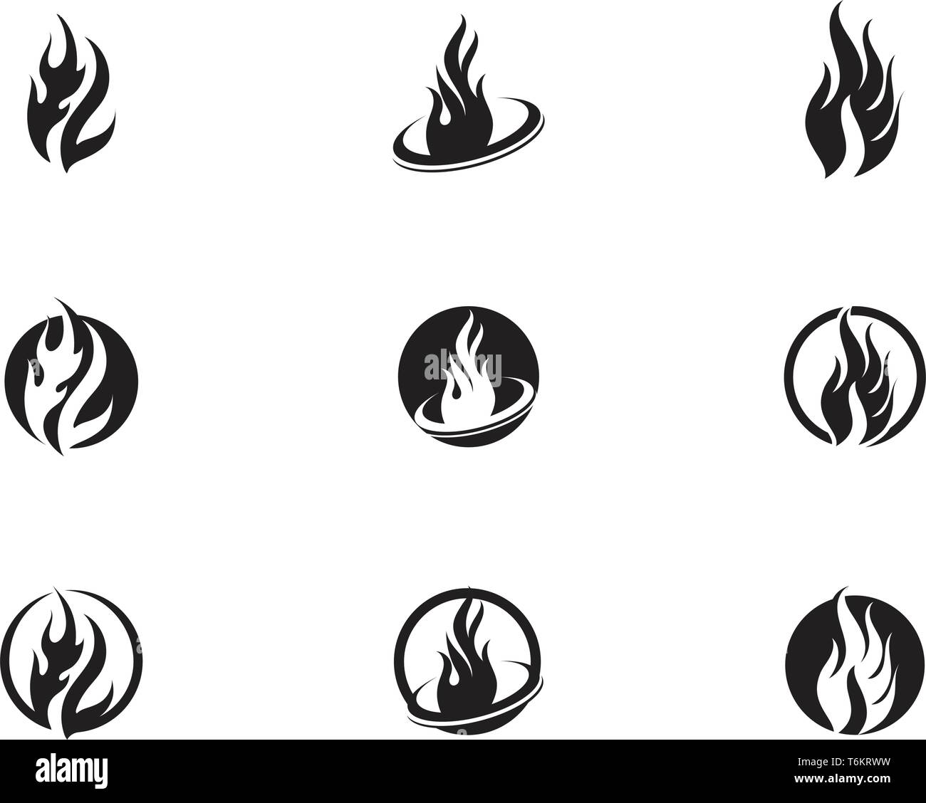 fire flame hot logo vector illustration Stock Vector Image & Art - Alamy