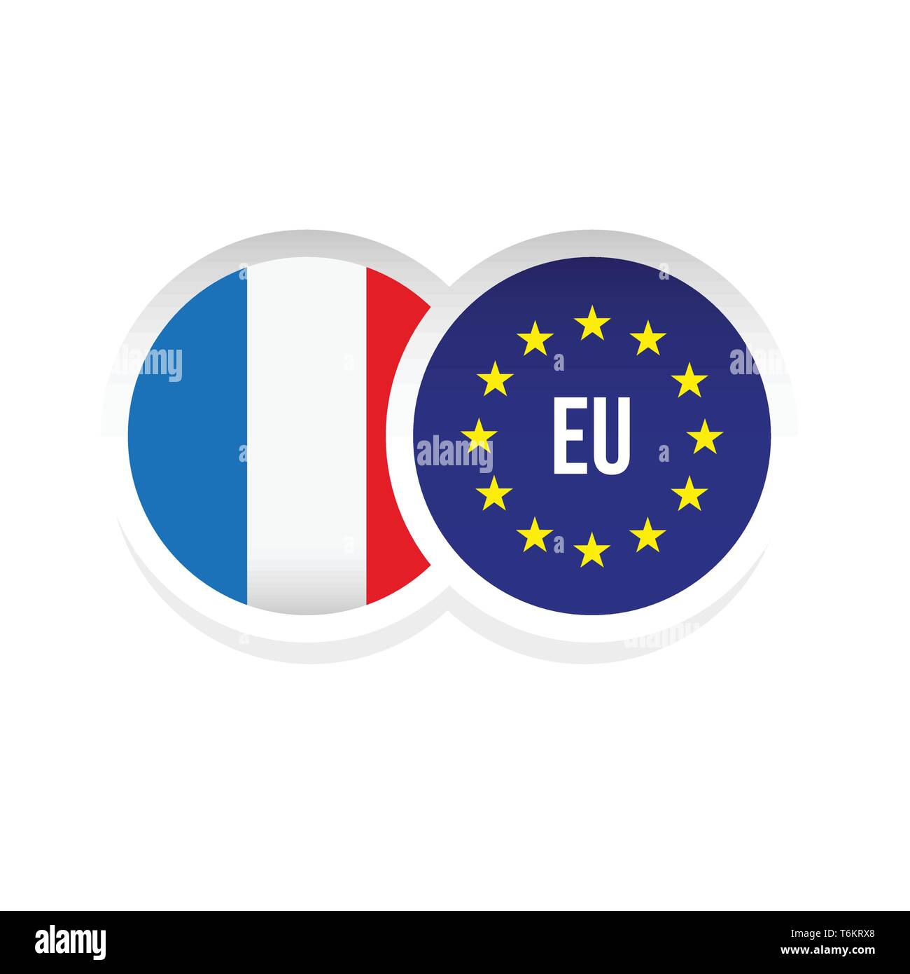 France European union badge Stock Vector