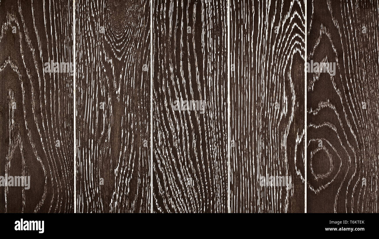 Black Painted Oak Boards Background Stock Photo
