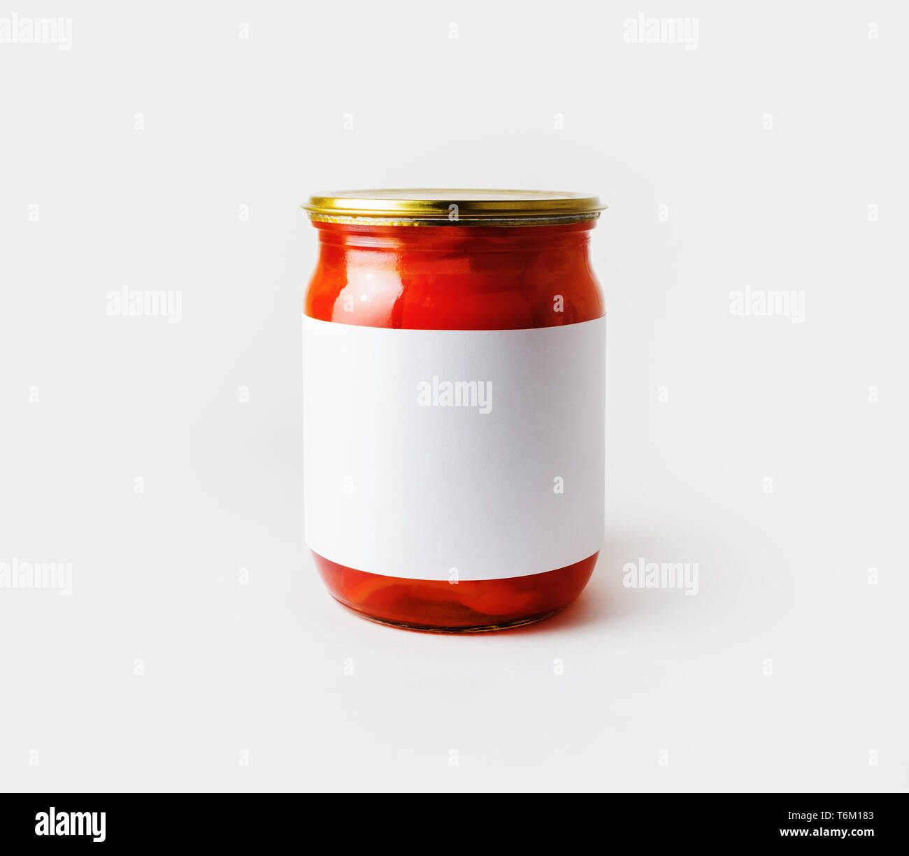 Jar, blank label Stock Photo - Alamy