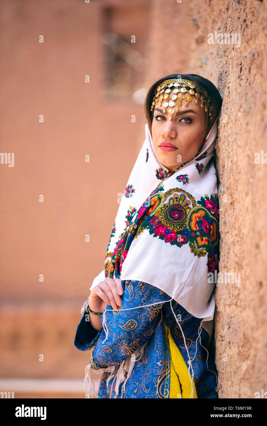 oung beautiful Iranian lady in traditional clothing in a traditional ...