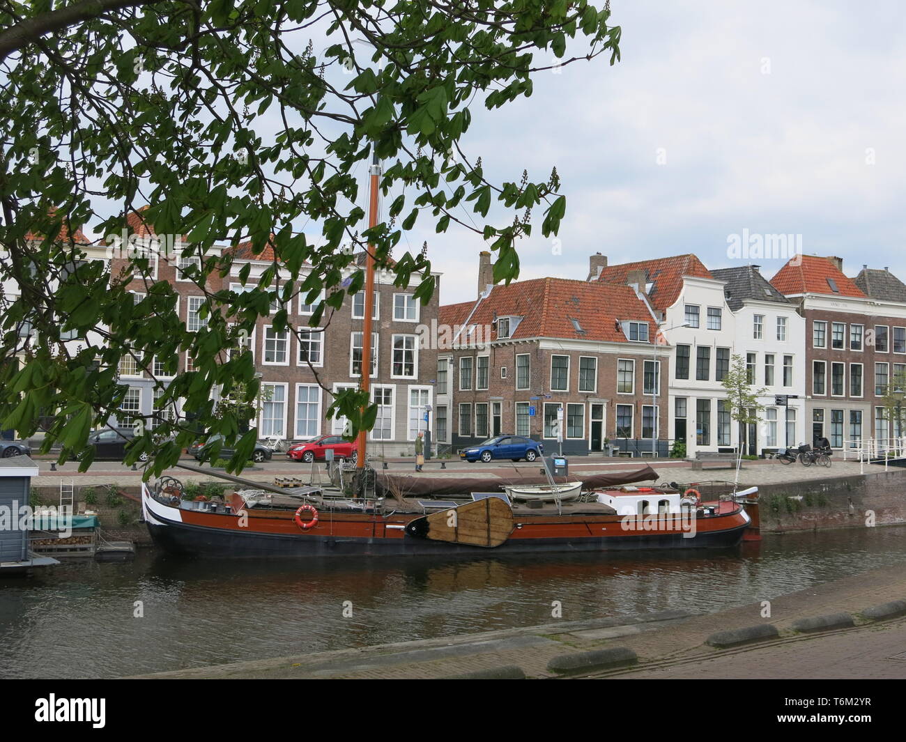 Canalside view at Middelburg showing the 17th century merchants houses