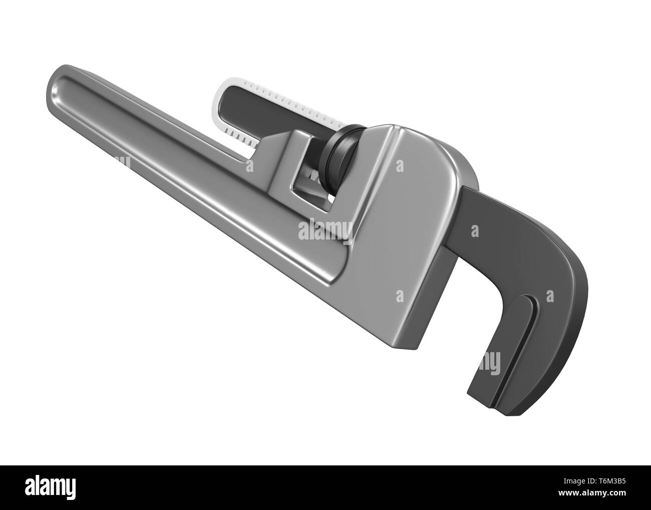 Pipe Wrench Isolated Stock Photo