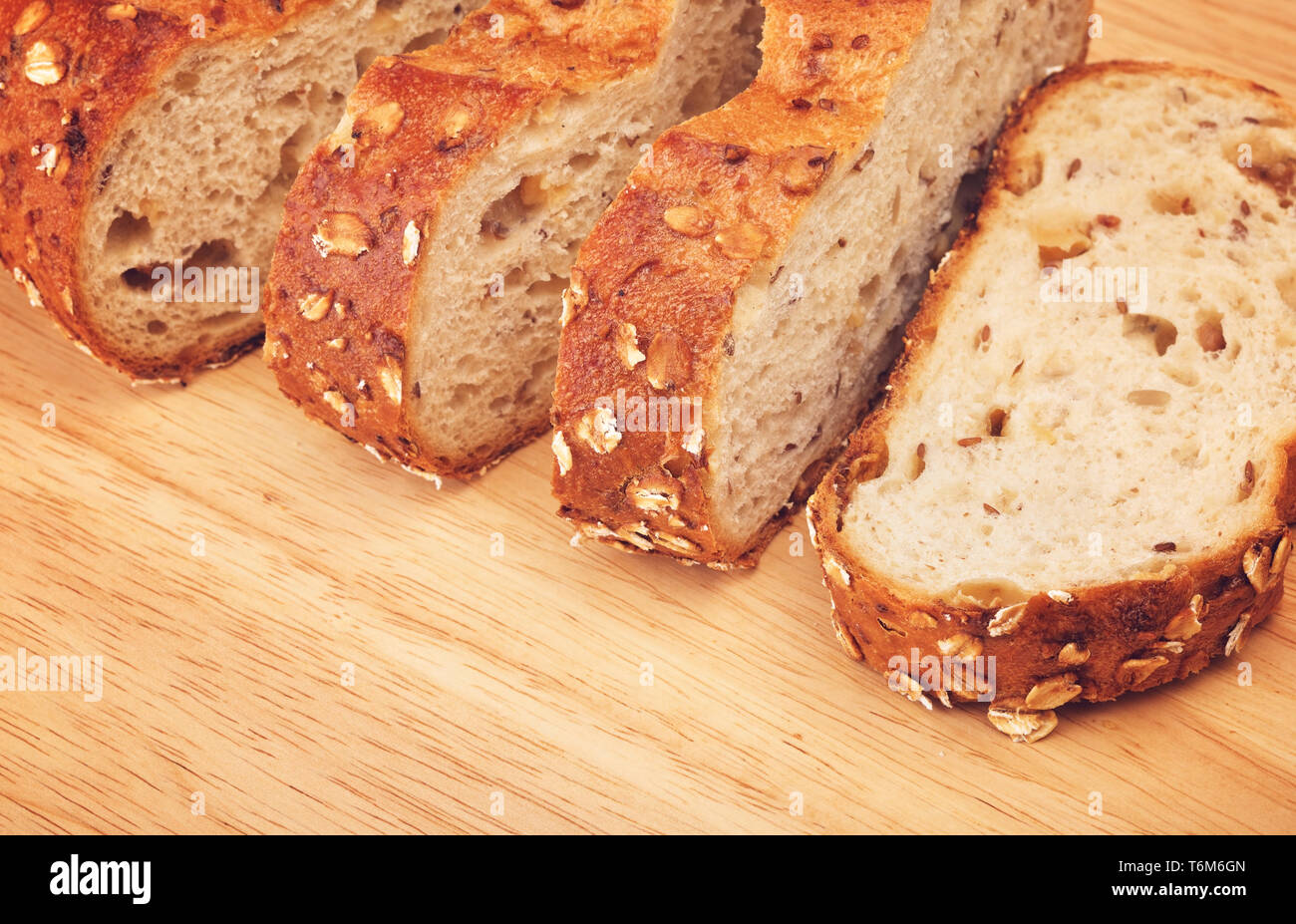 Wholegrain Bread With Oats And Nuts Stock Photo Alamy