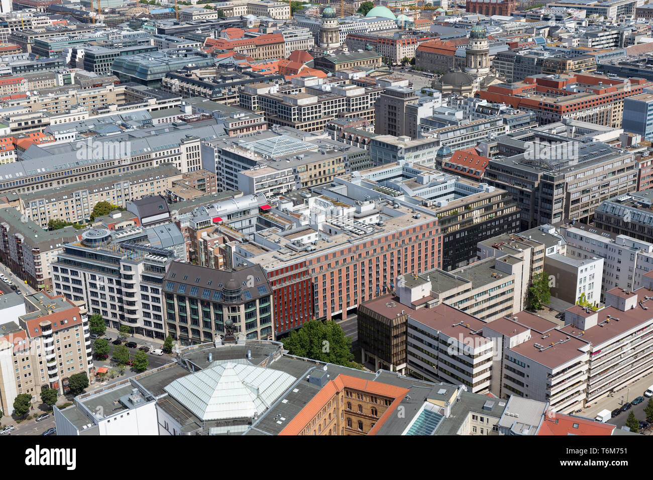 Aerial cityscape Berlin, Capital city of Germany Stock Photo