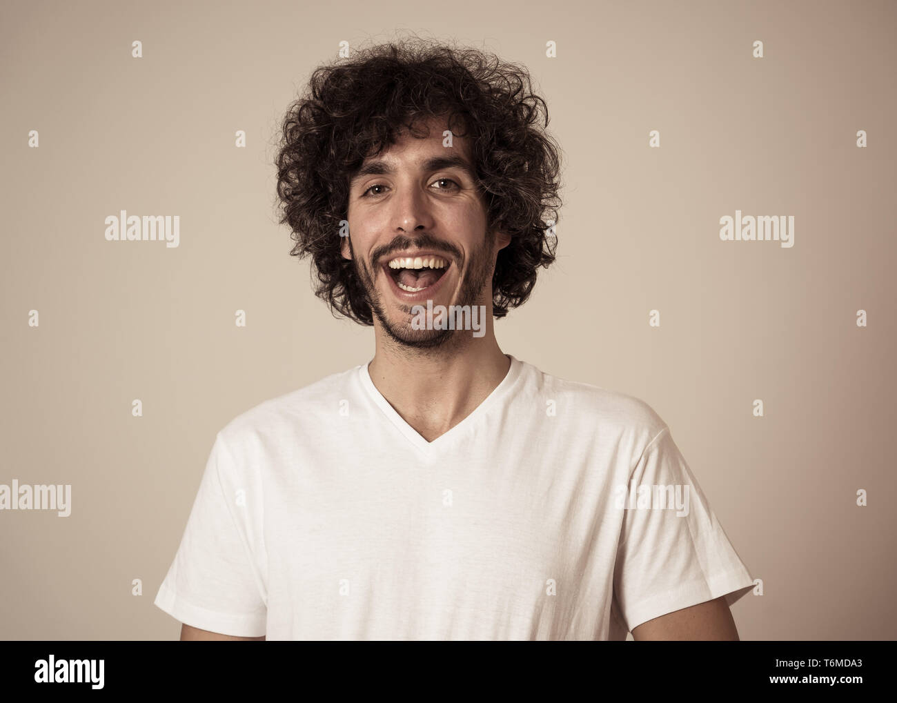 Portrait Of Attractive Young Model With Happy Face Beautiful