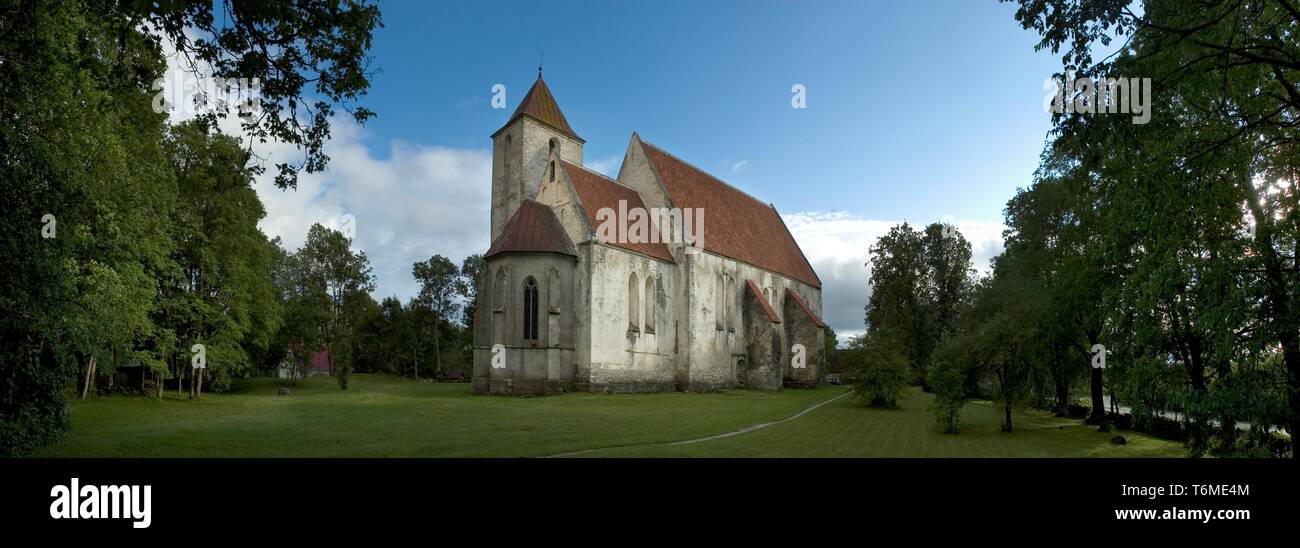 Valjala Church in Saaremaa Stock Photo