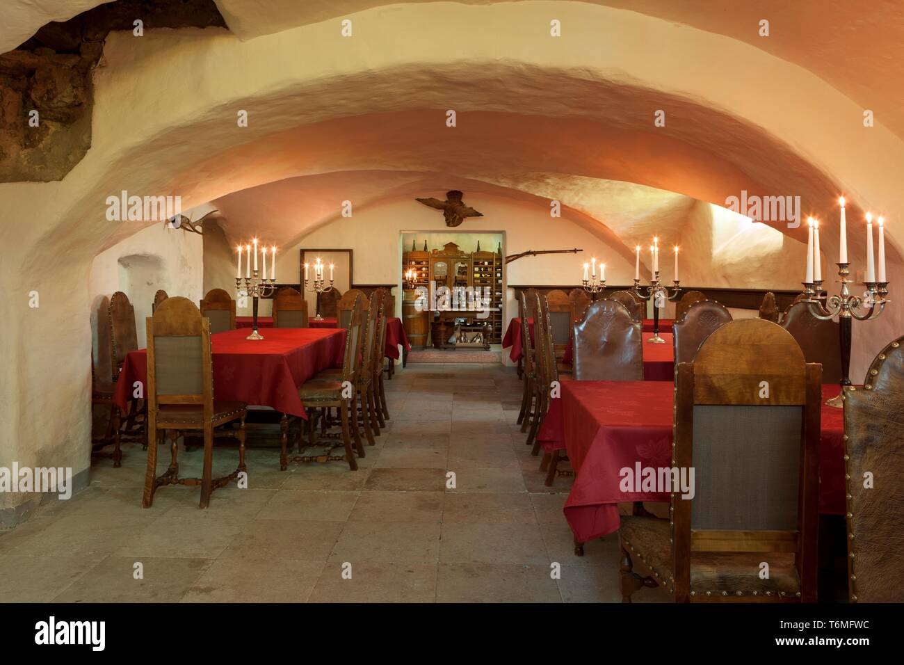 The Wine Cellar in Palmse Manor Stock Photo