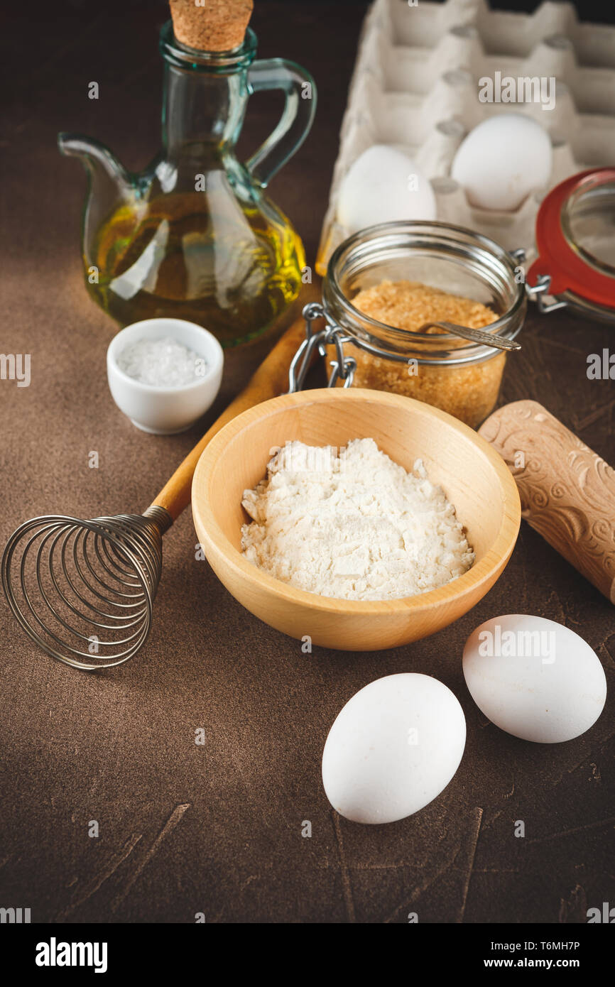 Items and ingredients for baking Stock Photo
