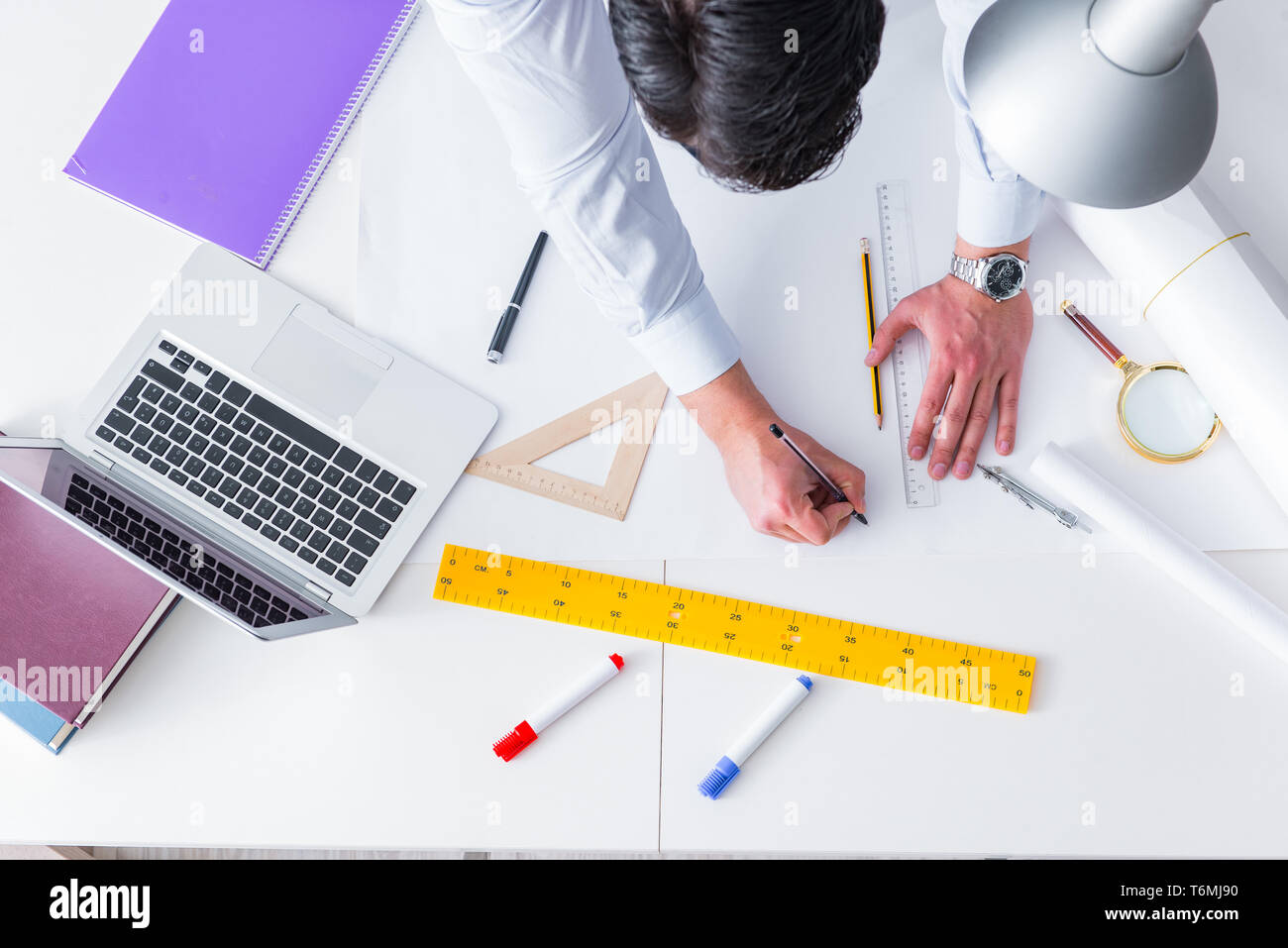 Technical drawings computer design blueprint hi-res stock photography ...