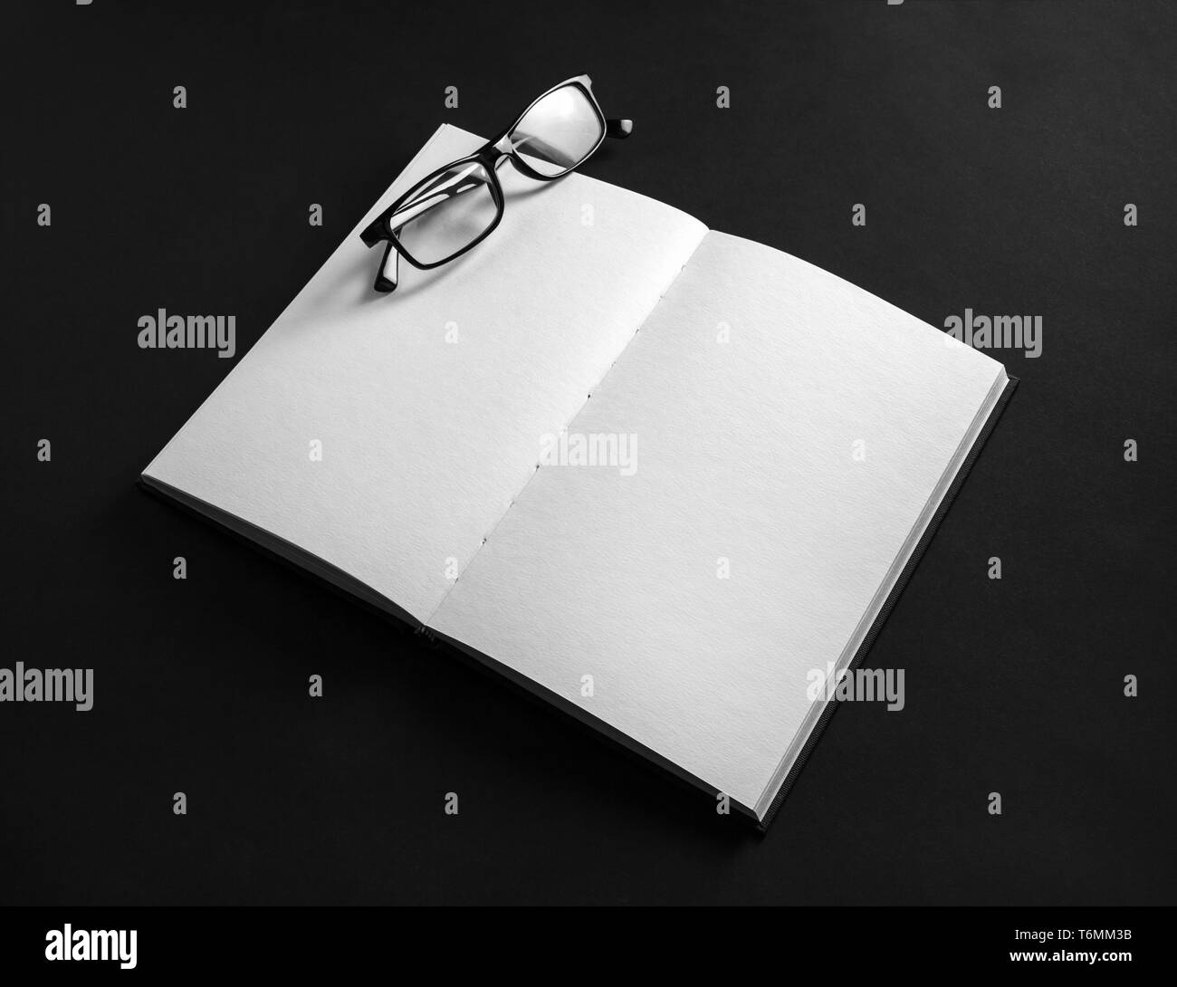 Book and glasses Stock Photo Alamy