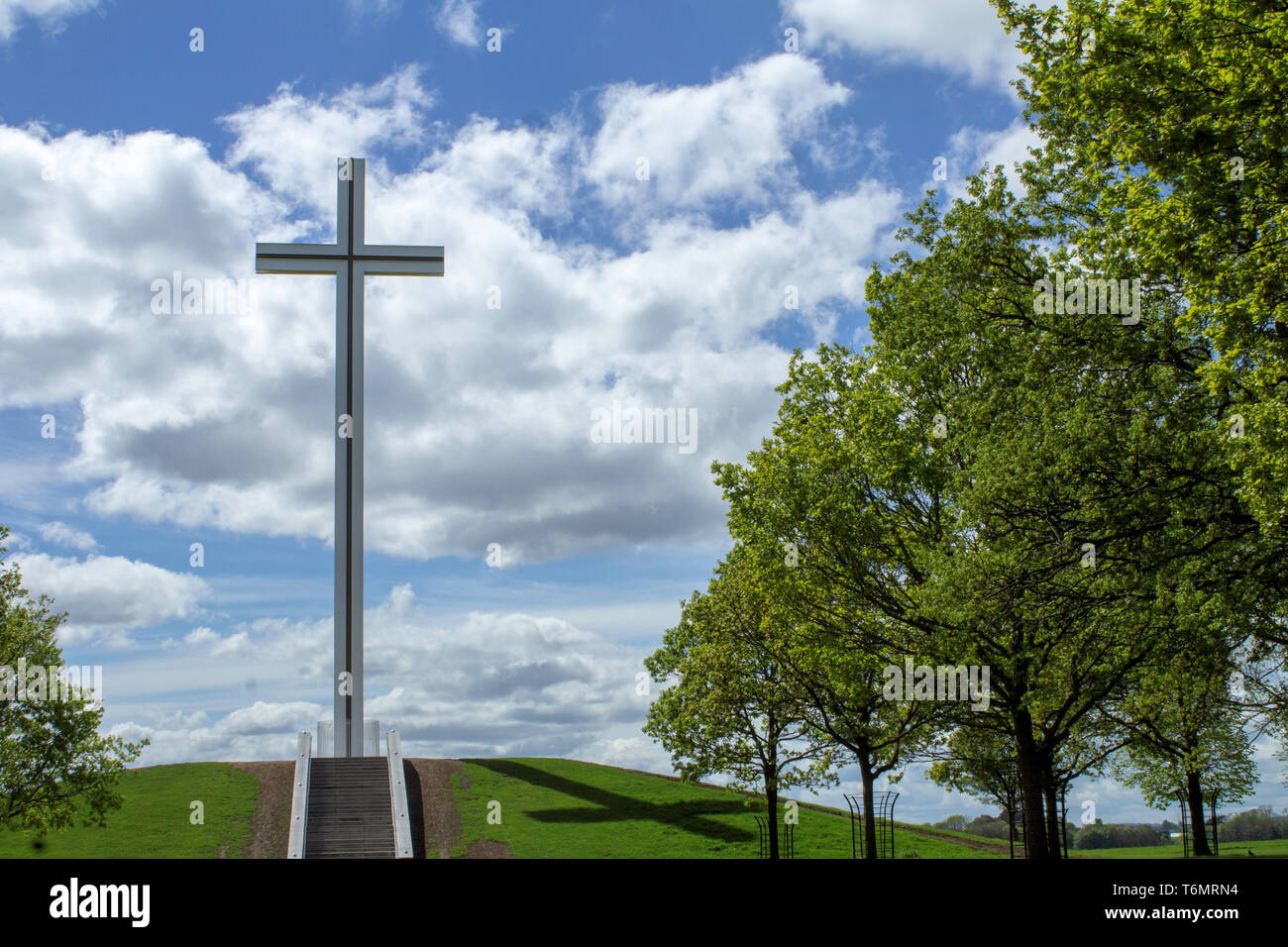 The Papal Cross in Dublin’s Phoenix Park where Pope John Paul II celebrated mass in 1979 and Pope Francis celebrated mass in 2018. Stock Photo