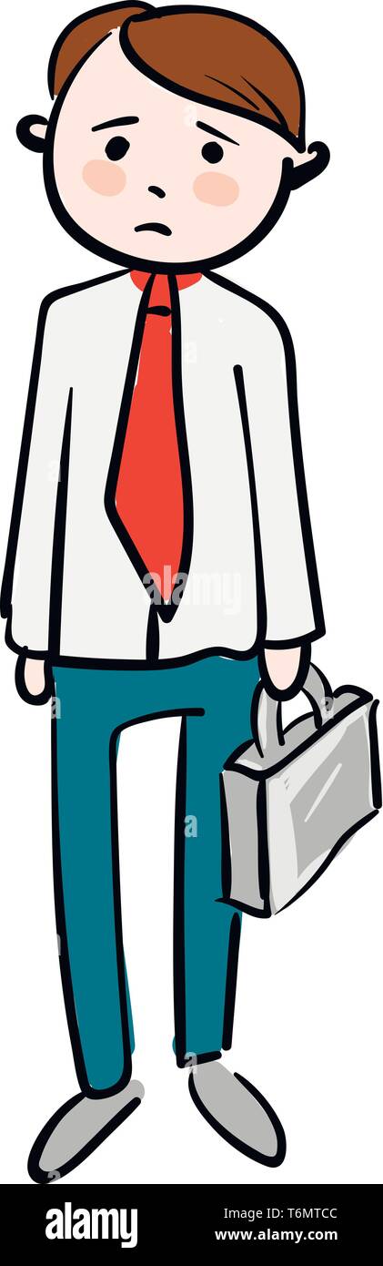 Sad businessman vector illustration Stock Vector Image & Art - Alamy