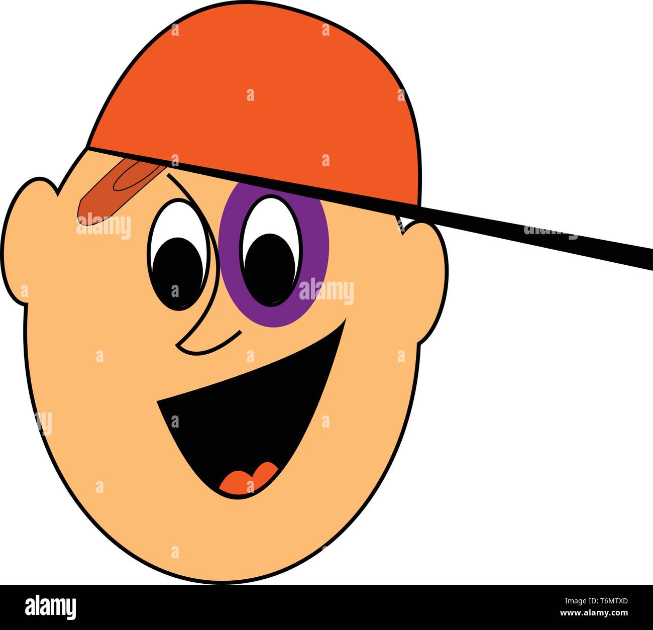 Boy With Black Eye Vector Illustration Stock Vector Image Art Alamy