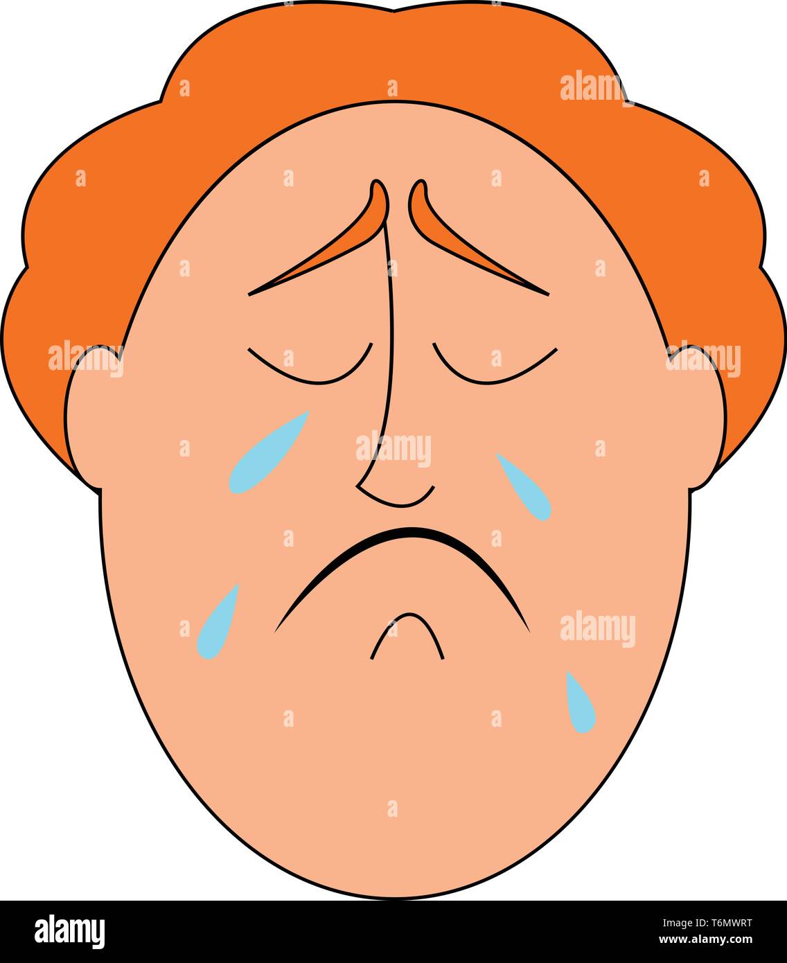 Kid crying vector illustration Stock Vector