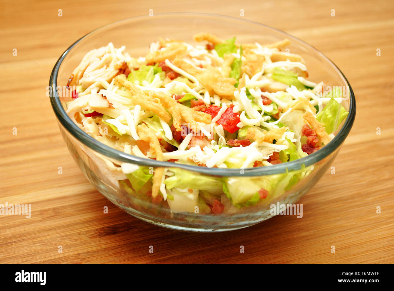 Fresh Vegetable Salad with Deli Meat & Cheese Stock Photo Alamy