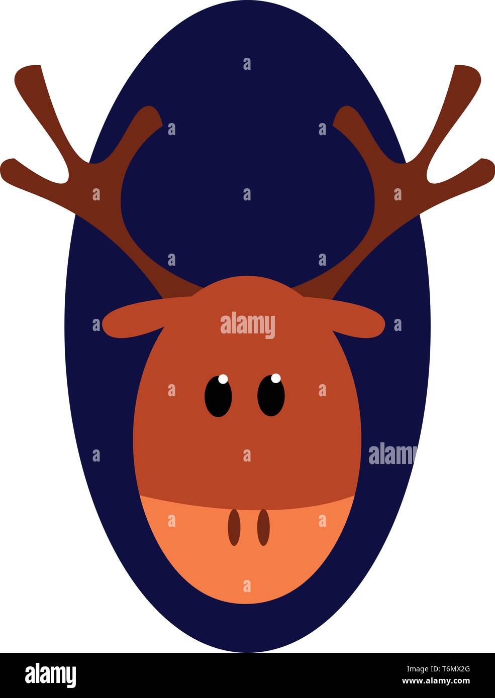 Deer on a blue backgroung vector illustration Stock Vector Image & Art ...