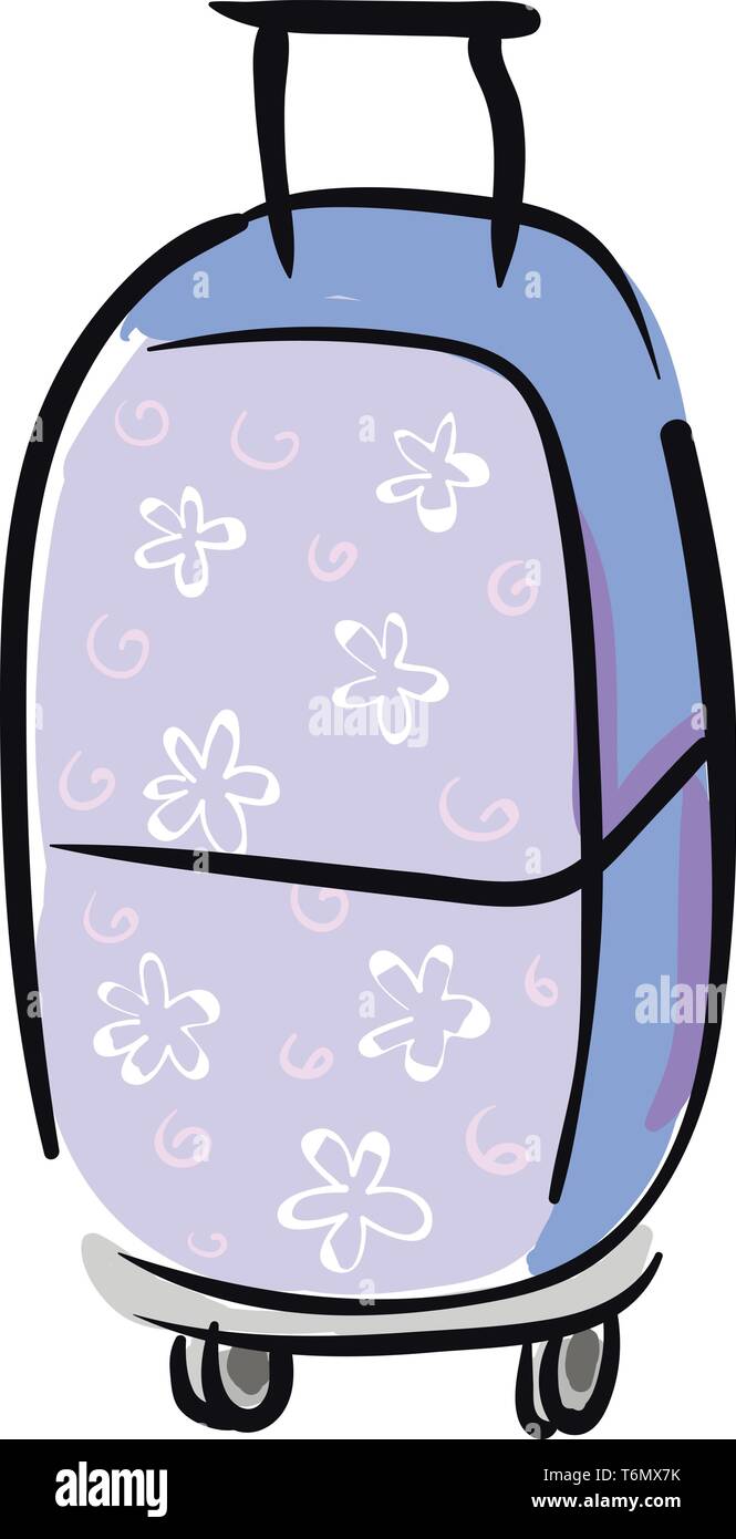 Suitcase with floral print vector illustration Stock Vector Image & Art