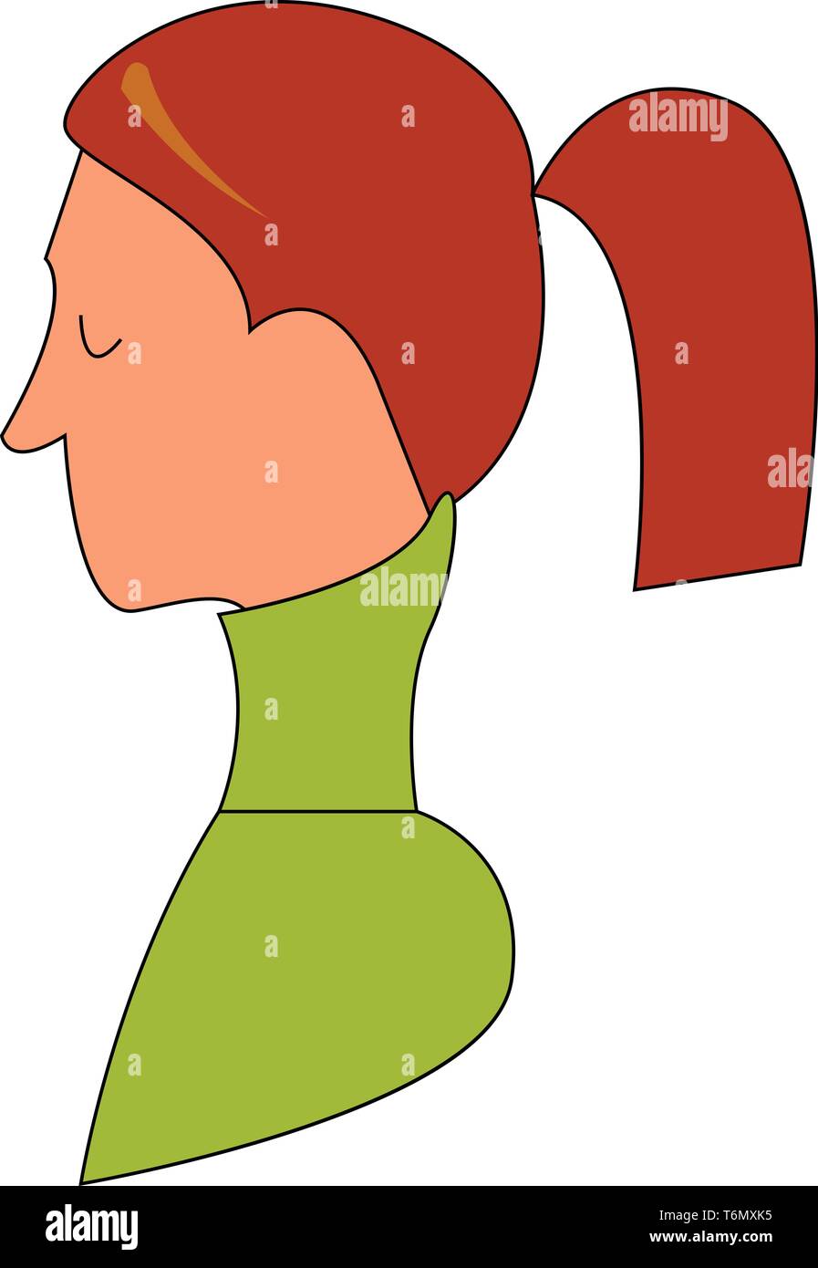 Girl in green sweater Stock Vector Image & Art Alamy