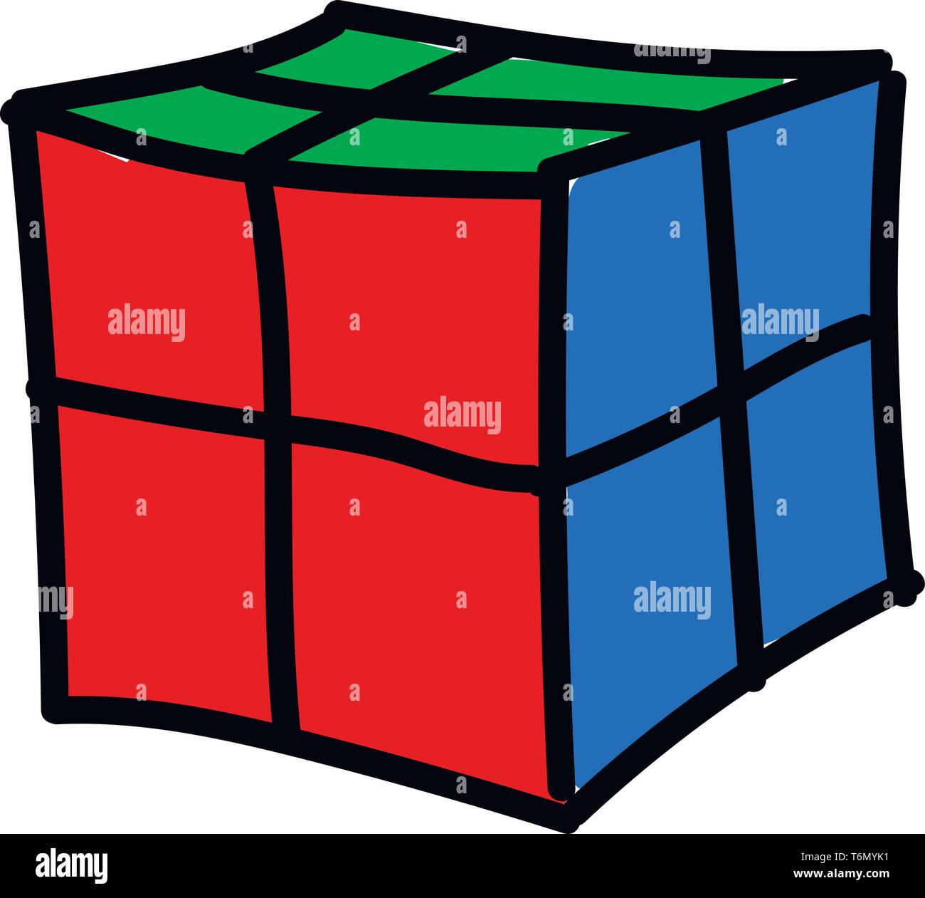 CUBE V - Cube 2X2 (With rounded corners and white background)