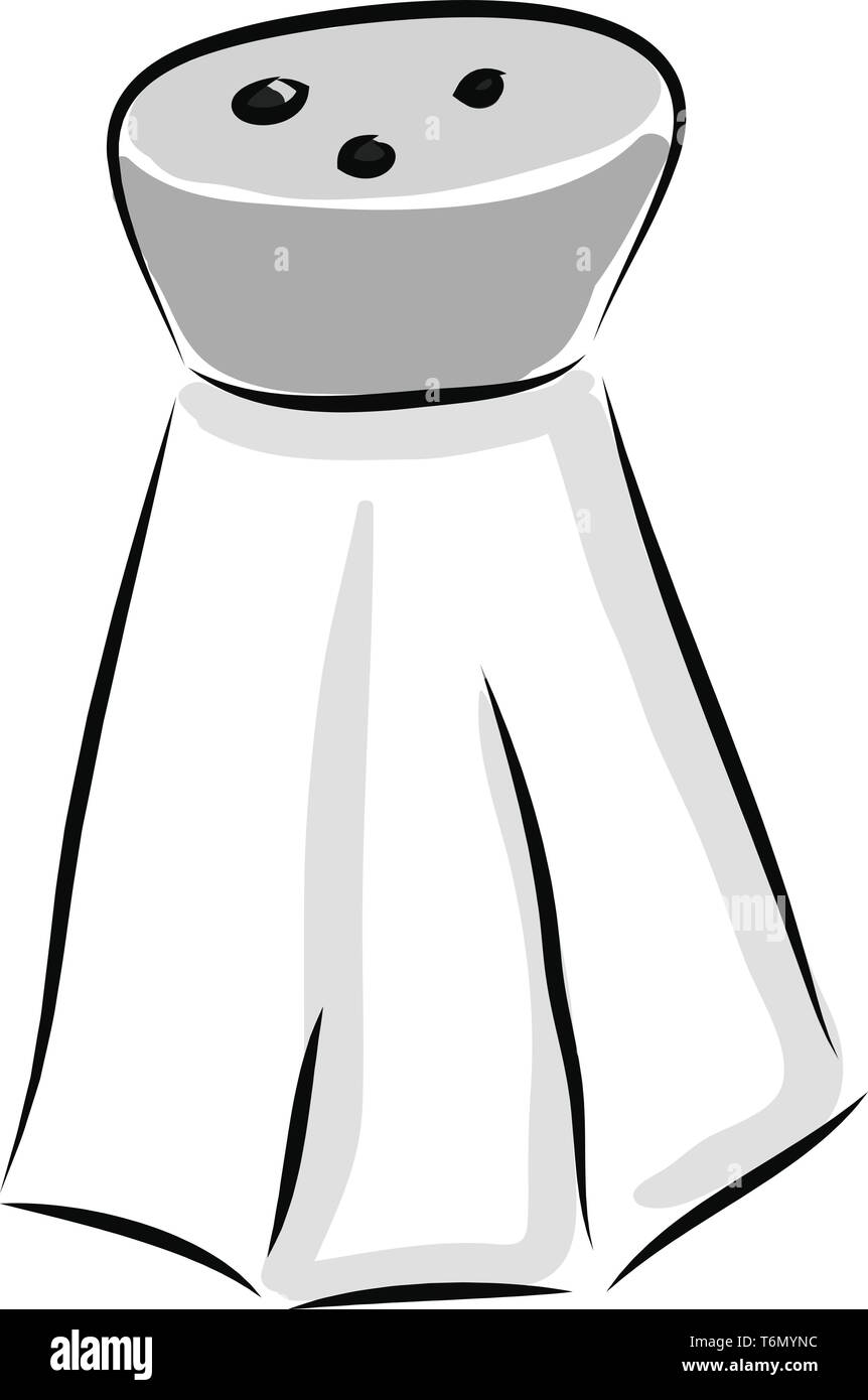 Salt shaker illustration vector on white background Stock Vector Image