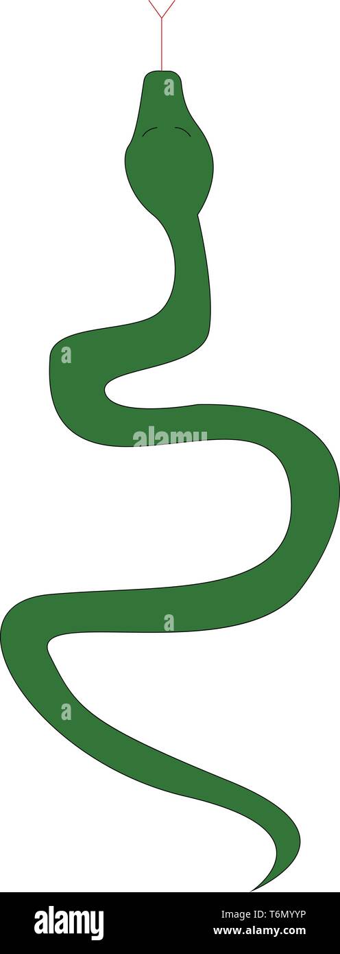 Snake illustration vector on white background Stock Vector