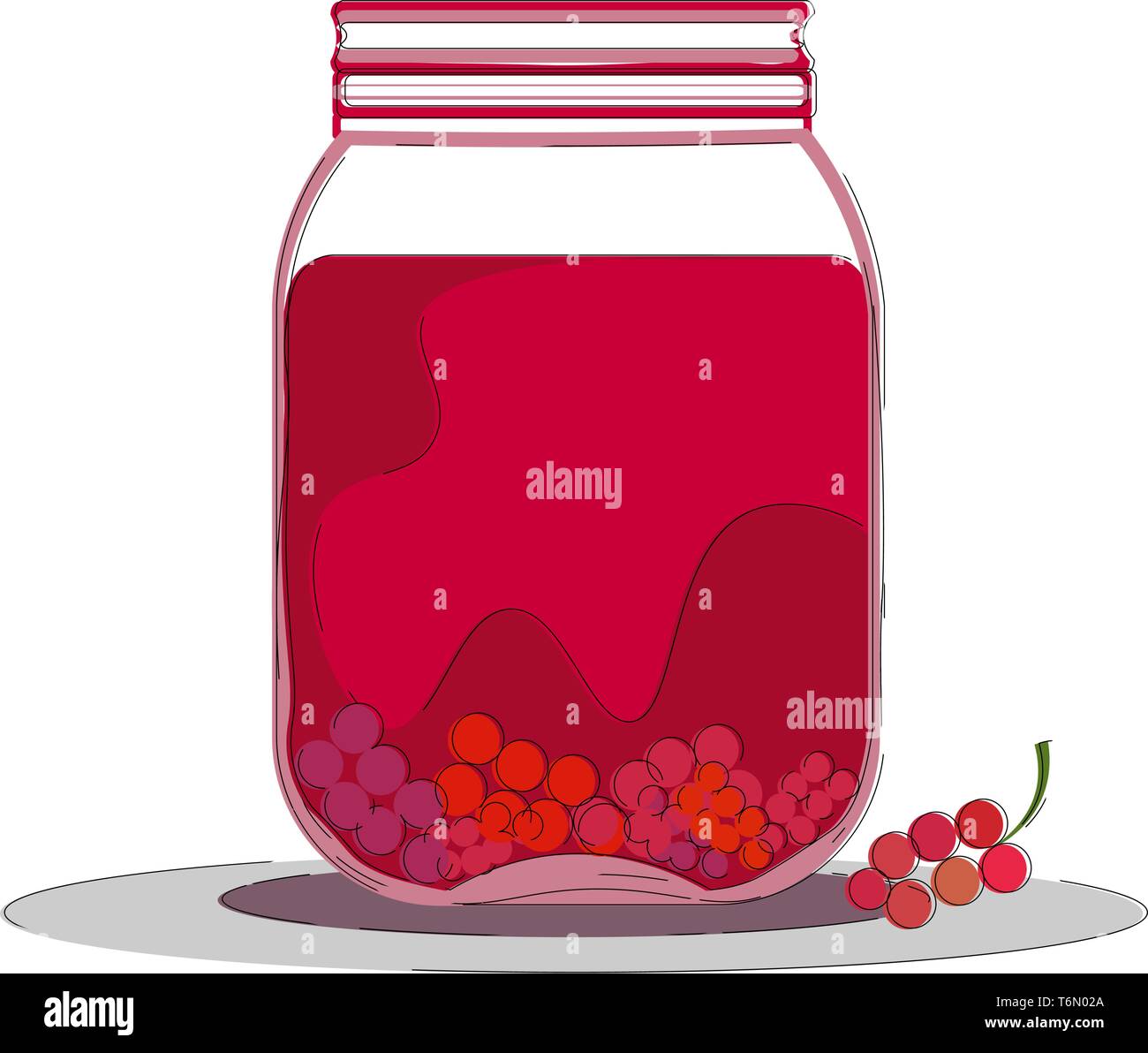 A big glass jar full of berry compote with its lid tightly closed vector  color drawing or illustration Stock Vector Image & Art - Alamy