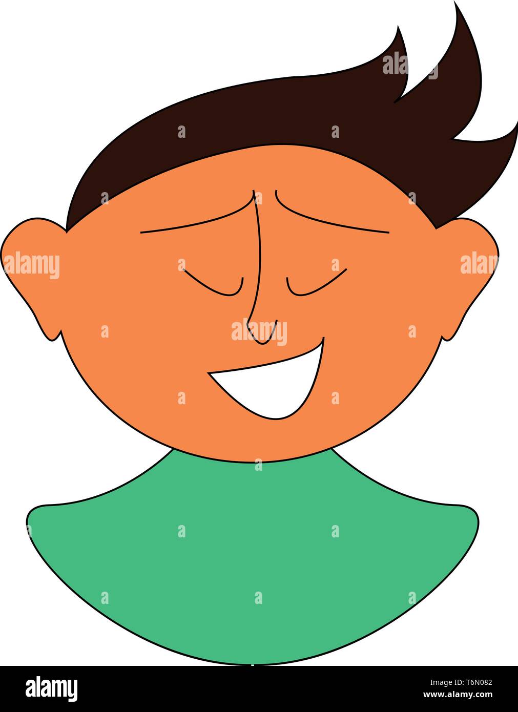 Boy face smile happy Stock Vector Images - Alamy