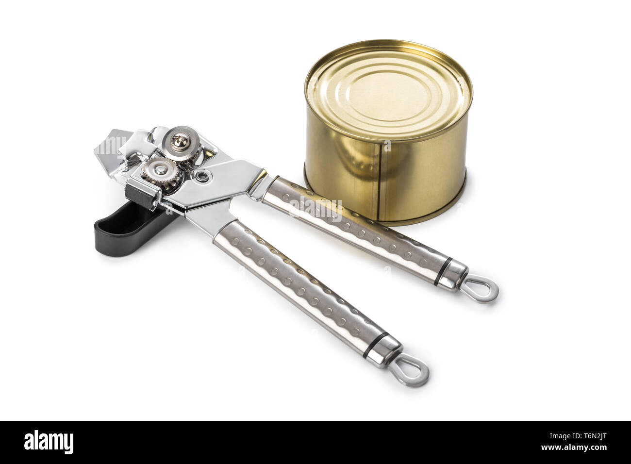 Tin can and opener Stock Photo Alamy