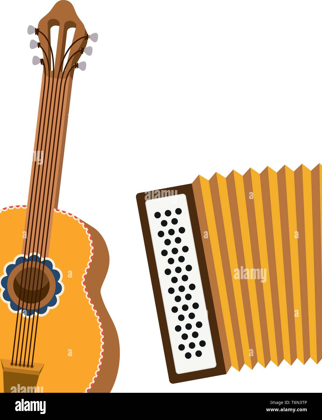 guitar and accordion isolated icon Stock Vector Image & Art Alamy