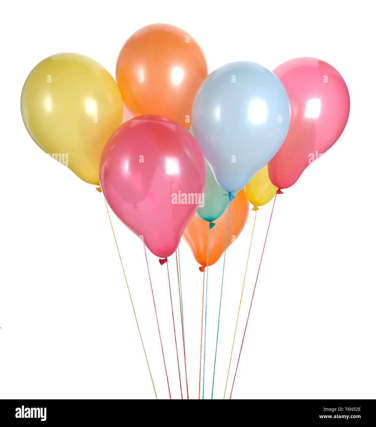 Colorful balloons isolated on white Stock Photo