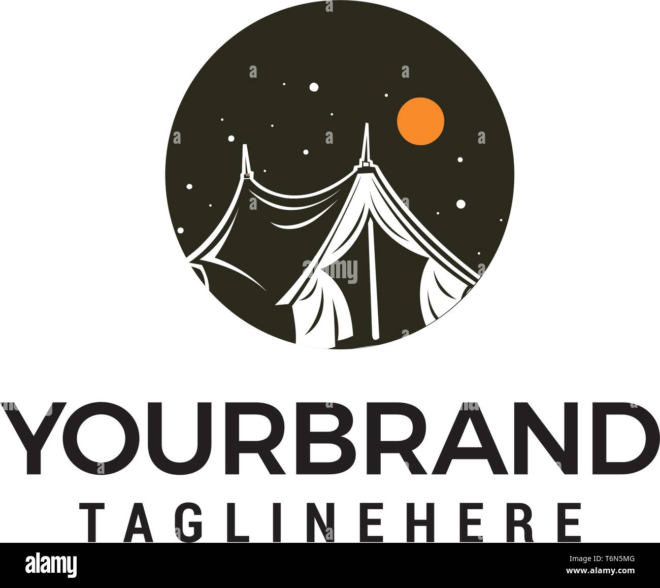Camping outdoor logo design concept template vector Stock Vector