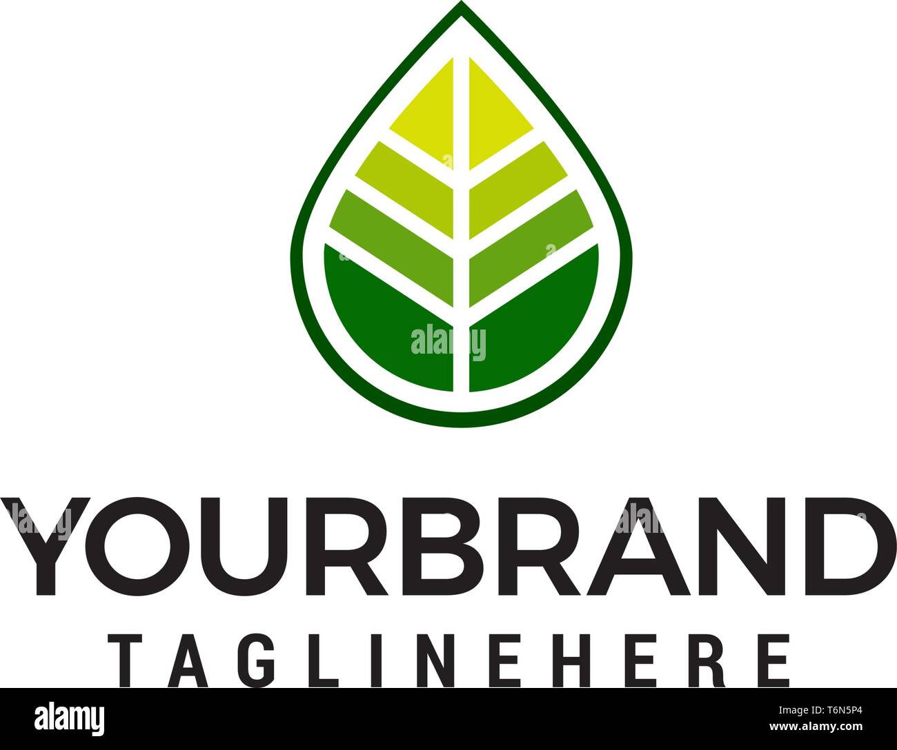 leaf green logo design concept template vector Stock Vector Image & Art ...