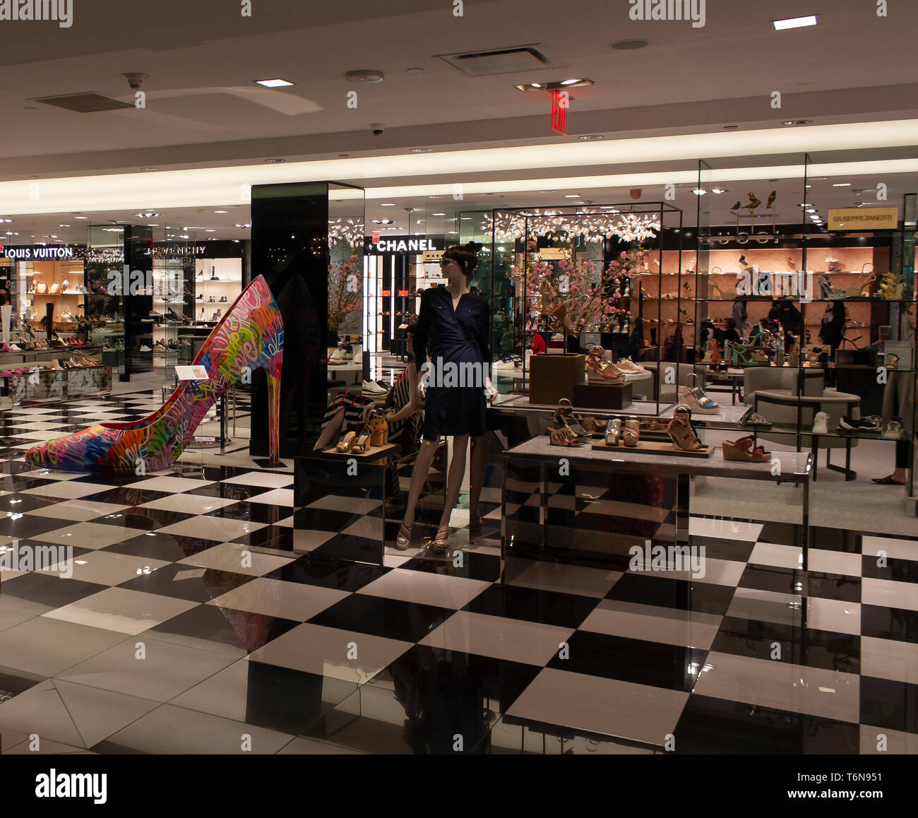 Bloomingdales department store interior nyc hi-res stock