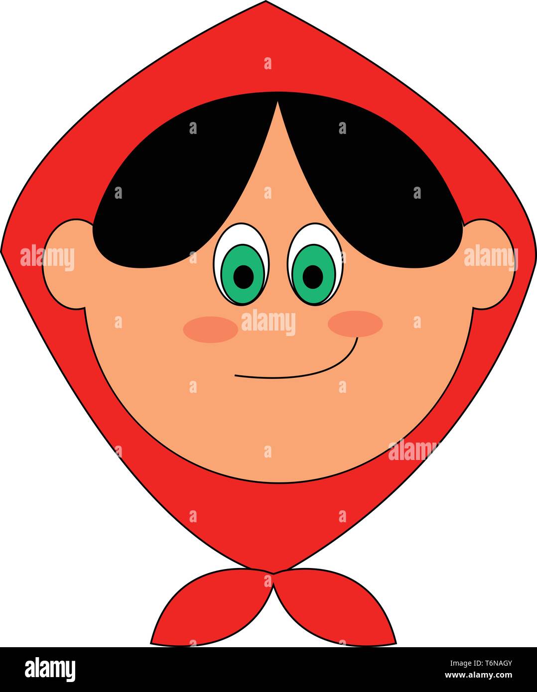 scarf girl clipart coloring