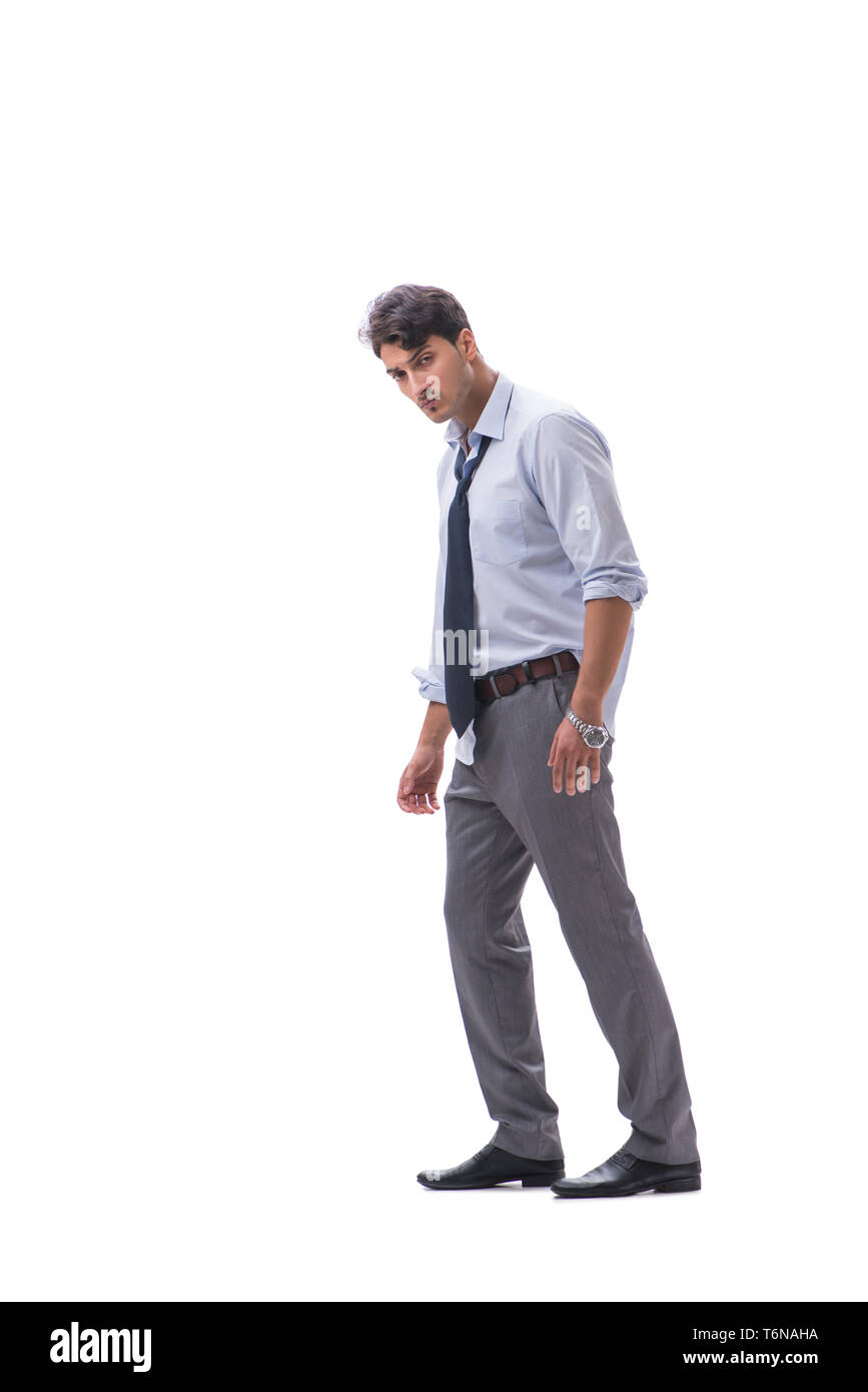 The businessman isolated on white background Stock Photo - Alamy