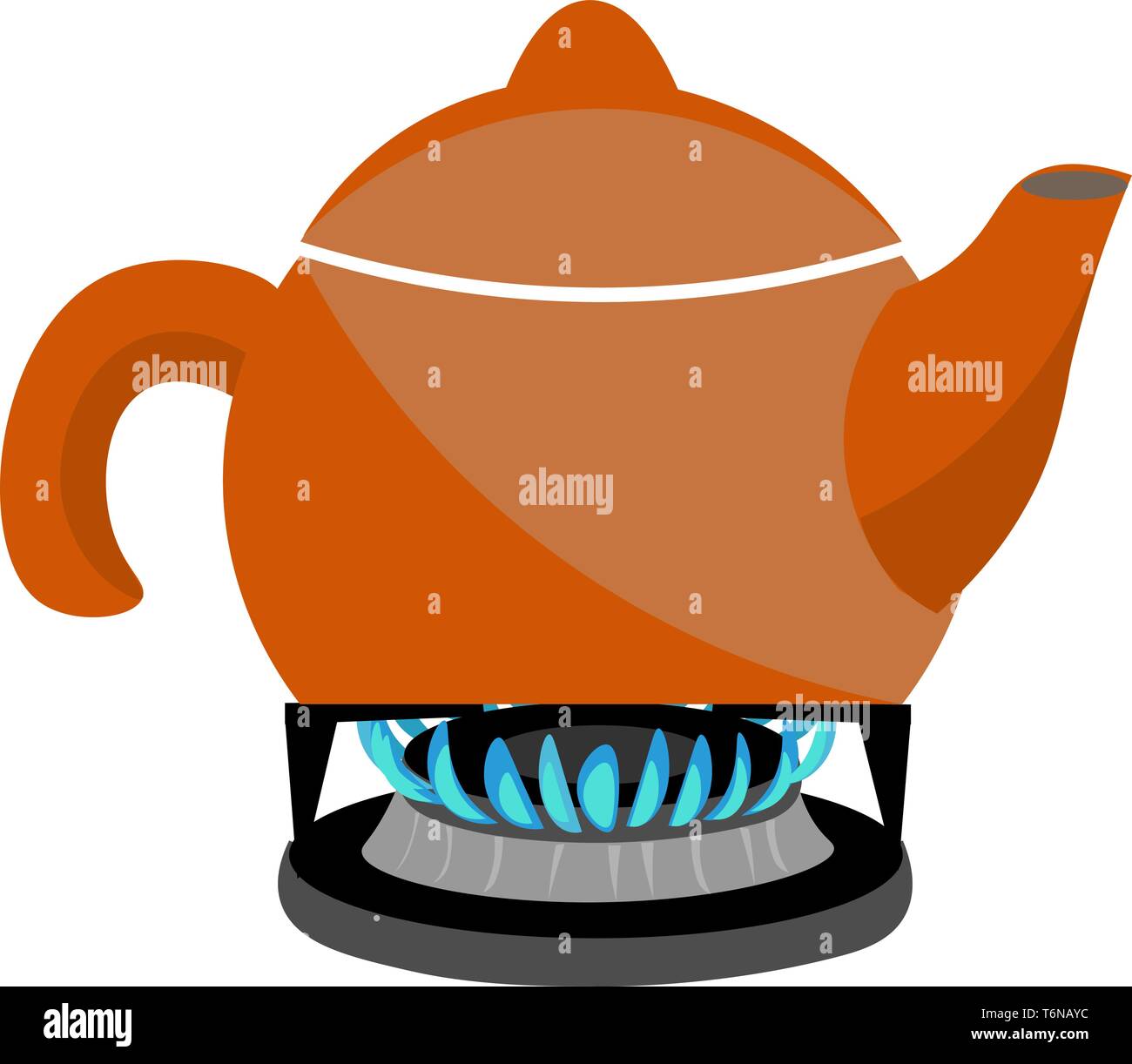 https://c8.alamy.com/comp/T6NAYC/a-tea-kettle-in-mud-which-is-set-on-fire-in-a-gas-stove-vector-color-drawing-or-illustration-T6NAYC.jpg