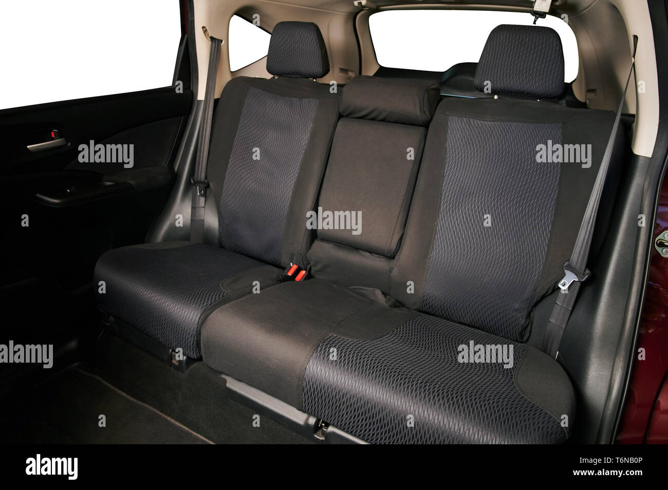Clean cloth rear car seats of SUV  isolated Stock Photo