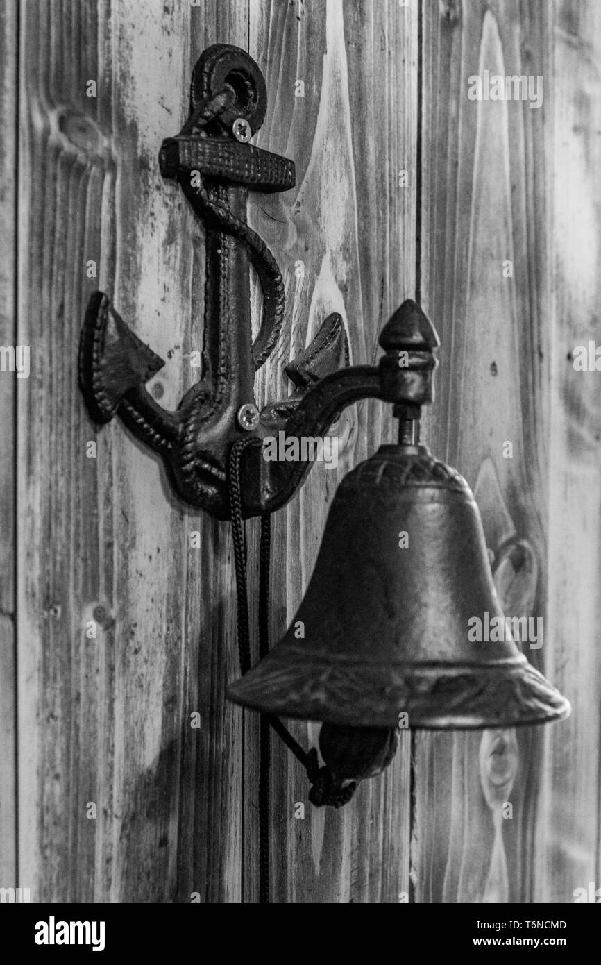 Nautical Door Bell Stock Photo Alamy