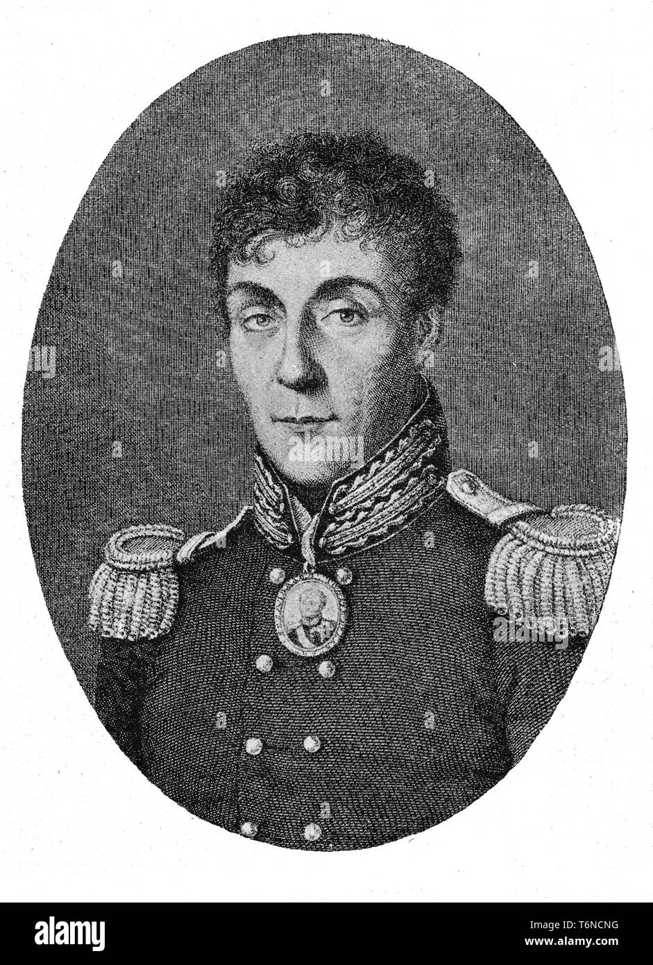 Count Alexey Arakcheev a Russian general and statesman under the reign of Alexander I. Digital improved reproduction from Illustrated overview of the life of mankind in the 19th century, 1901 edition, Marx publishing house, St. Petersburg. Stock Photo
