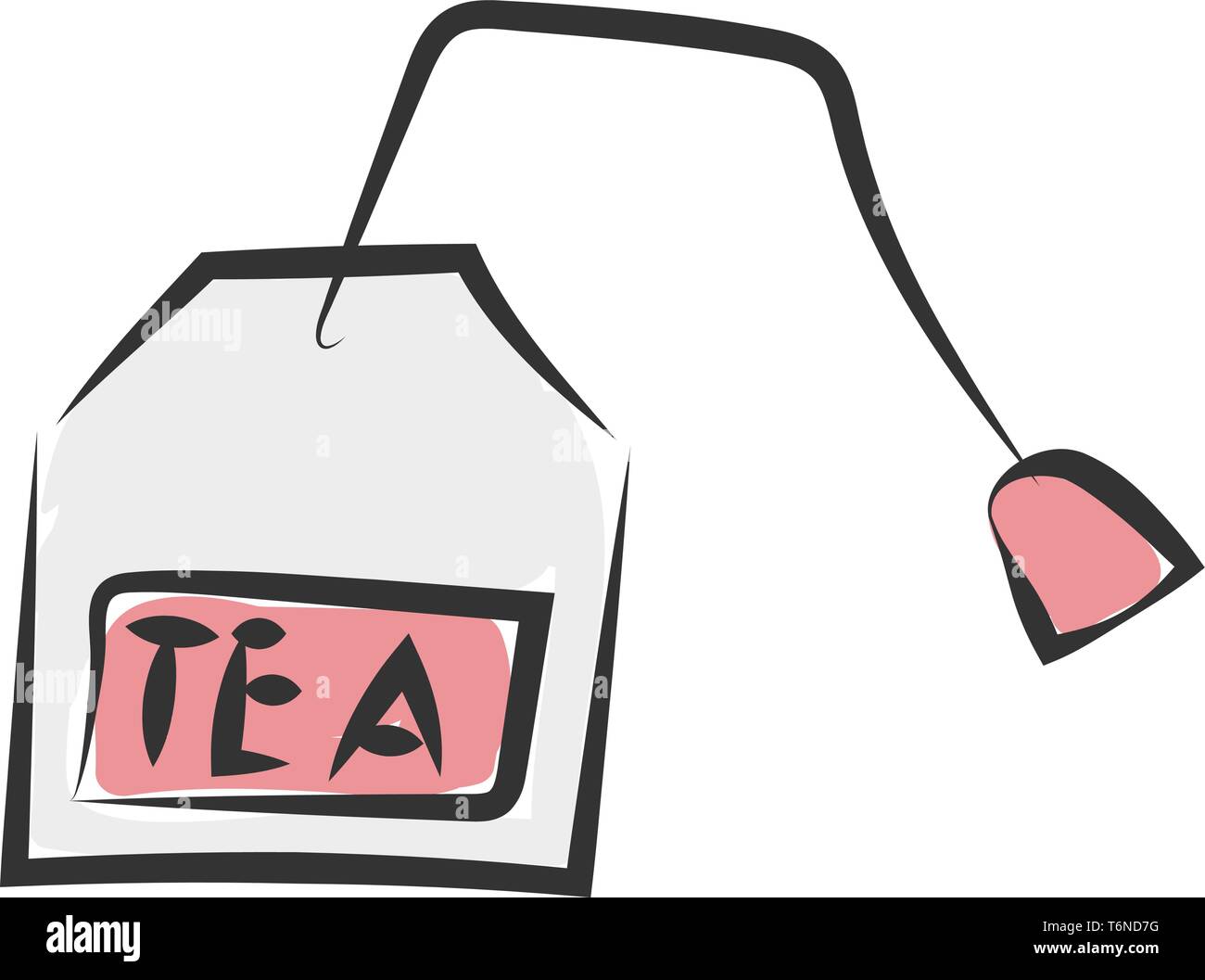 A tea bag with good aroma from it vector color drawing or illustration