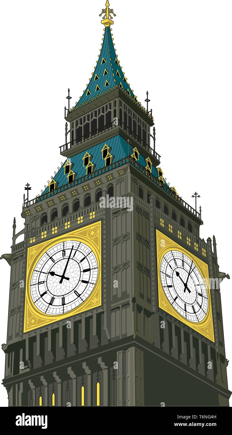 Big Ben Vector Illustration Stock Vector